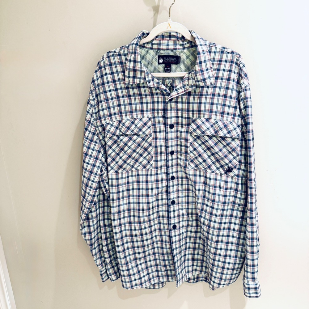 Alaskan Hardgear Plaid Shirt Fishing Vented Back 2XL‎ Tall
